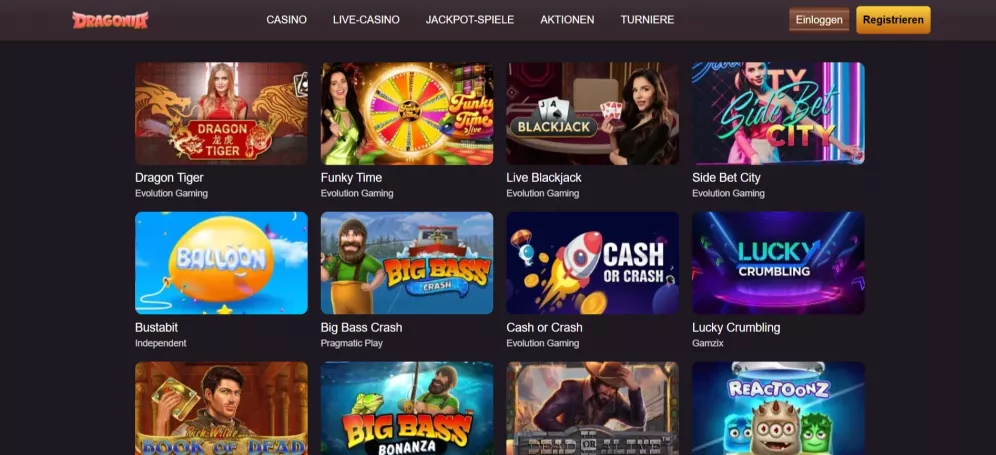 Dragonia Casino – 200% Willkommensbonus bis zu 1.000 € plus 200 Freispiele für neue Spieler